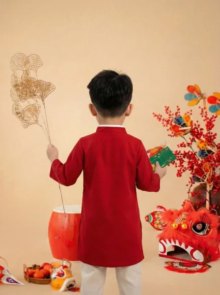 Bộ áo dài Tết bé trai Animo TX0126068 (2-5Y) - Chọn riêng áo/quần