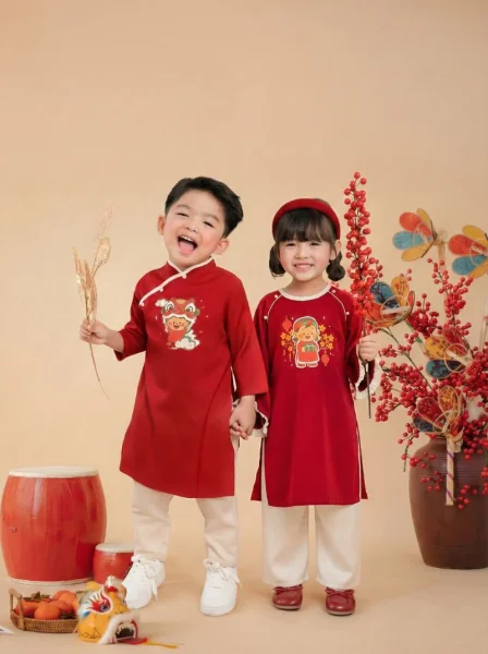 Bộ áo dài Tết bé trai Animo TX0126068 (2-5Y) - Chọn riêng áo/quần