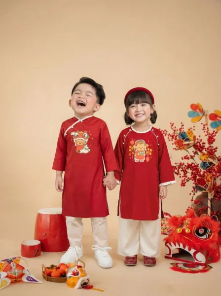 Bộ áo dài Tết bé trai Animo TX0126068 (2-5Y) - Chọn riêng áo/quần