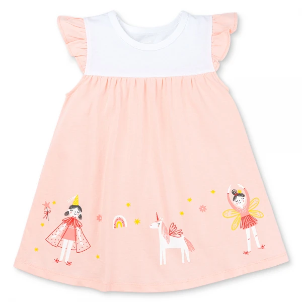 Đầm bé gái Animo Easy LU0126052 (1-4Y, Trắng-hồng, TT02)