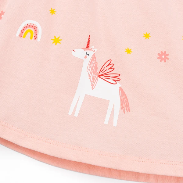 Đầm bé gái Animo Easy LU0126052 (1-4Y, Trắng-hồng, TT02)