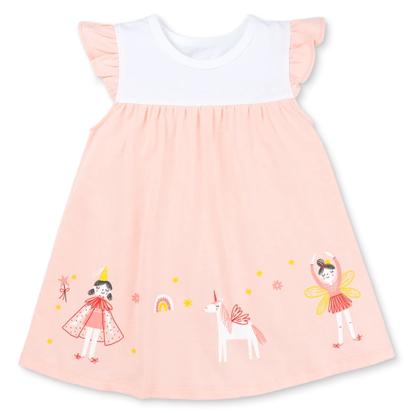 Đầm bé gái Animo Easy LU0126052 (1-4Y, Trắng-hồng, TT02)