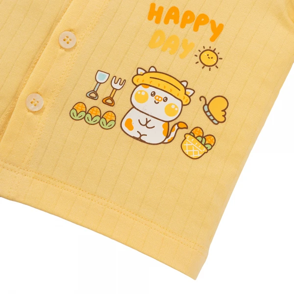 Set 2 bộ kháng khuẩn modal ngắn Animo BMC1125060 (0-24M, Trắng-vàng, TT06)