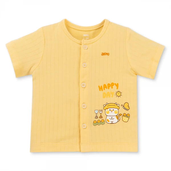 Set 2 bộ kháng khuẩn modal ngắn Animo BMC1125060 (0-24M, Trắng-vàng, TT06)