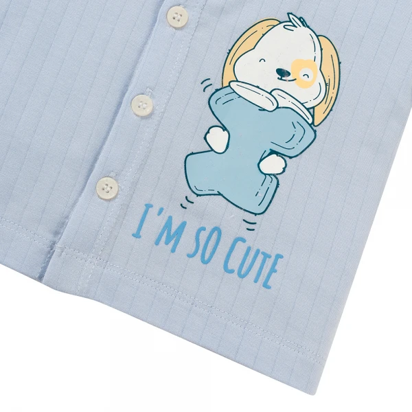 Set 2 bộ kháng khuẩn modal dài Animo BMC1125065 (0-24M, Trắng-xanh da trời, NN06)