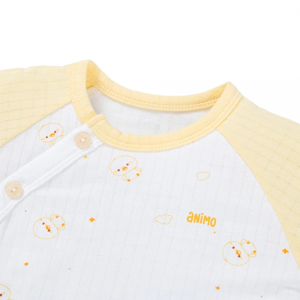 Set 2 bộ rayon chống muỗi ngắn Animo VD1125037 (0-24M, Trắng-vàng nhạt, NN06)