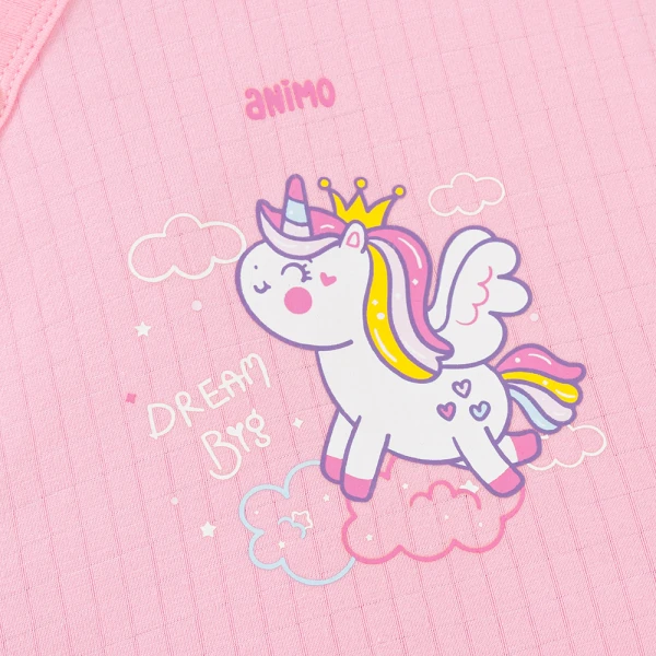 Set 2 bộ rayon chống muỗi ngắn Animo VD1225020 (0-24M, Trắng-hồng tím, NN06)