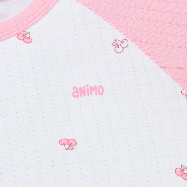 Set 2 bộ rayon chống muỗi ngắn Animo VD1225020 (0-24M, Trắng-hồng tím, NN06)