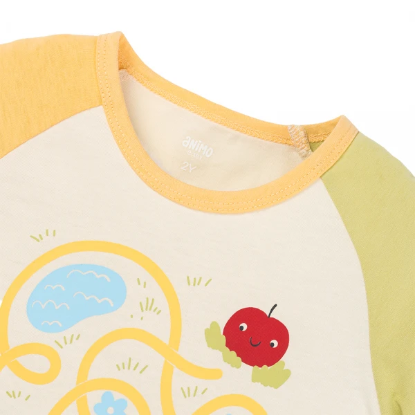 Bộ bé gái dài Animo Easy LU0126053 (1-4Y, Kem-đỏ, TT01)