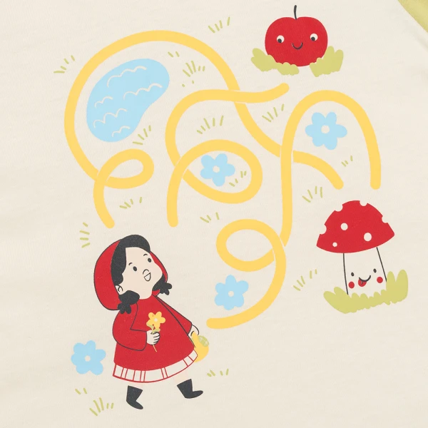 Bộ bé gái dài Animo Easy LU0126053 (1-4Y, Kem-đỏ, TT01)