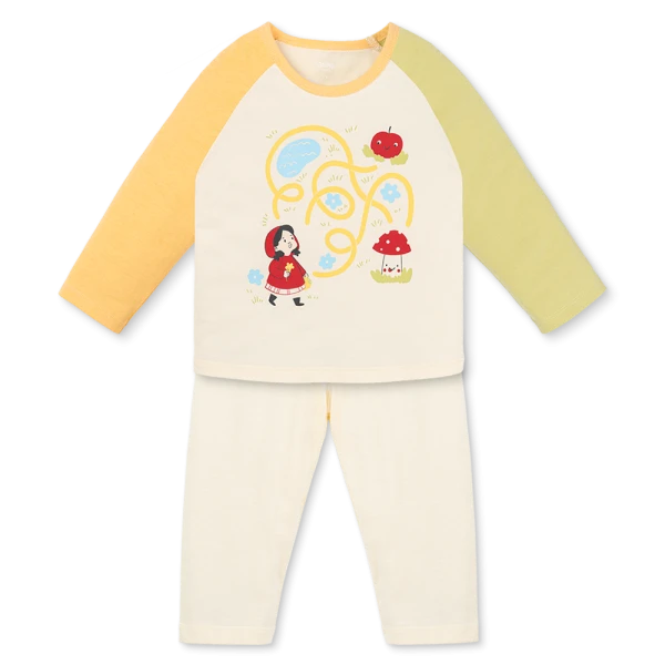 Bộ bé gái dài Animo Easy LU0126053 (1-4Y, Kem-đỏ, TT01)