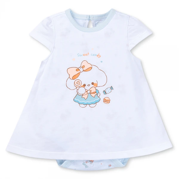 Bodysuit bé gái tam giác BST candy Animo VD0825036 (0-9M, Trắng-xanh nhạt, NN02)