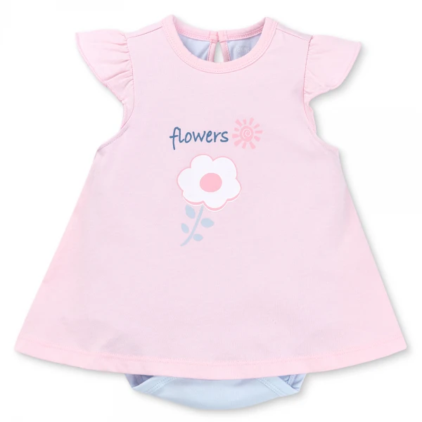 Bodysuit bé gái tam giác Animo VD1125028 (0-9M, Hồng - xanh nhạt, NN01)