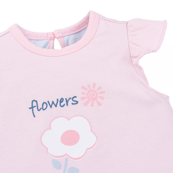 Bodysuit bé gái tam giác Animo VD1125028 (0-9M, Hồng - xanh nhạt, NN01)