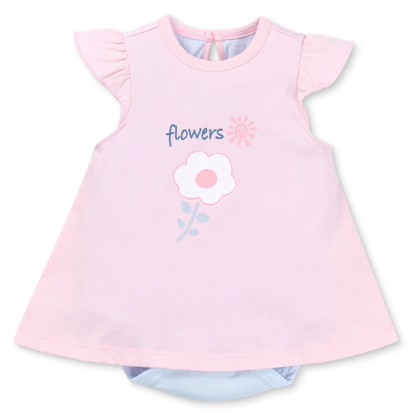 Bodysuit bé gái tam giác Animo VD1125028 (0-9M, Hồng - xanh nhạt, NN01)