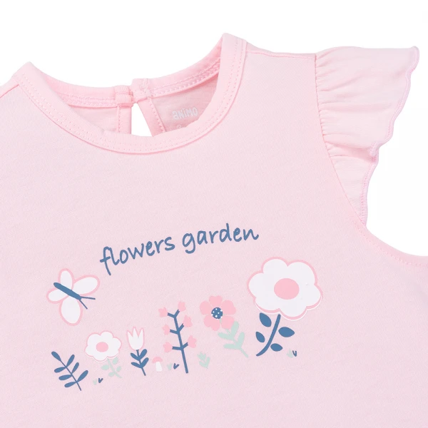 Bodysuit bé gái tam giác Animo VD1125030 (0-9M, Hồng - xanh nhạt, NN01)