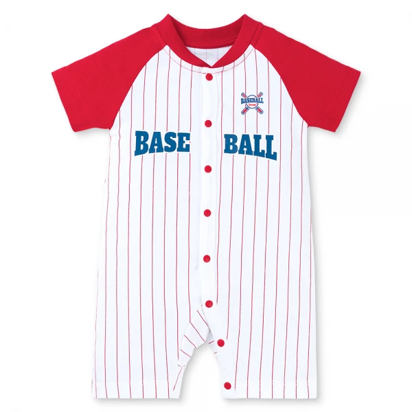 Bodysuit bé trai đùi Animo VD1225010 (0-12M, Trắng - đỏ, TT11)