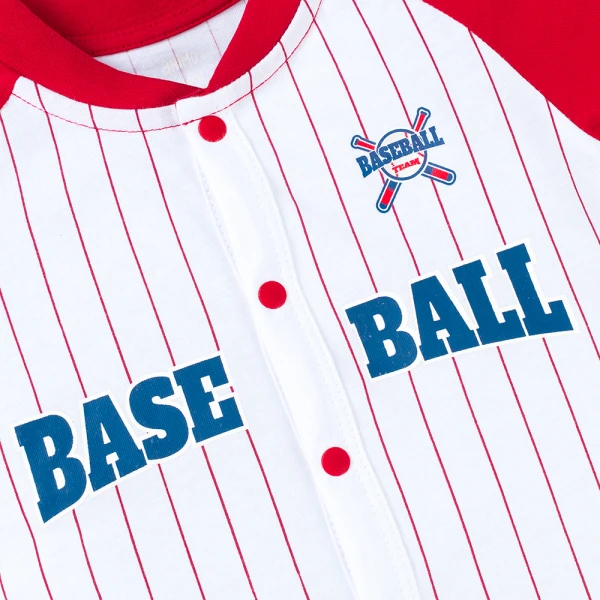 Bodysuit bé trai đùi Animo VD1225010 (0-12M, Trắng - đỏ, TT11)