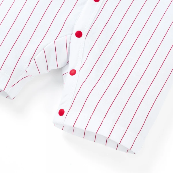 Bodysuit bé trai đùi Animo VD1225010 (0-12M, Trắng - đỏ, TT11)