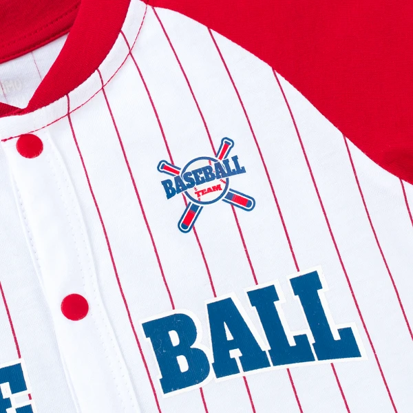 Bodysuit bé trai đùi Animo VD1225010 (0-12M, Trắng - đỏ, TT11)