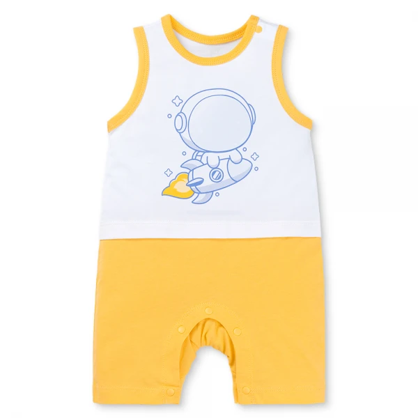 Bodysuit bé trai đùi Animo VD1225015 (0-12M,Trắng - vàng,TT02)