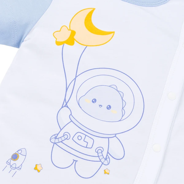 Bodysuit bé trai đùi Animo VD1225017 (0-12M, Trắng ,NN02)