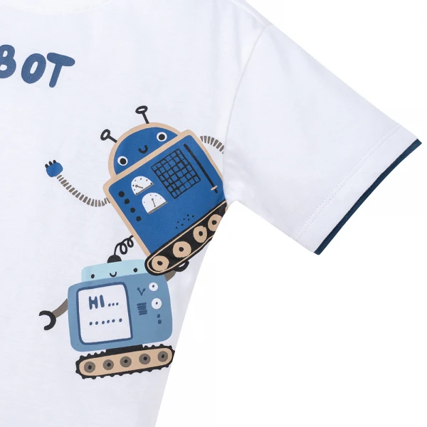 Áo bé trai tay ngắn Animo HN1225026 (1-6Y, Trắng)