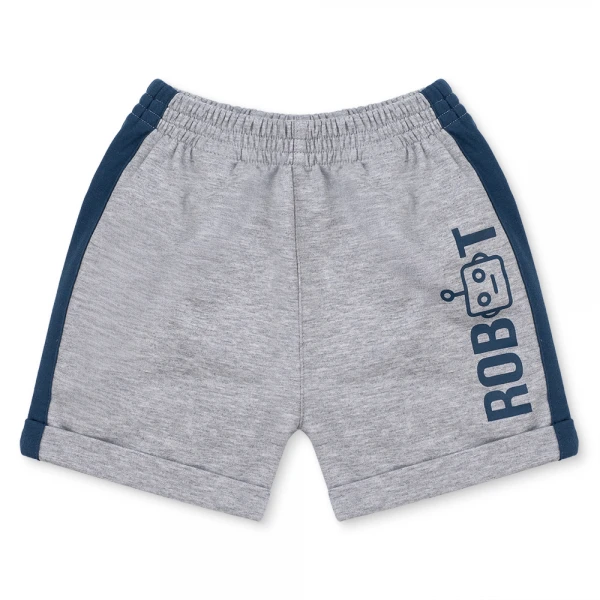 Bộ polo cà vạt bé trai ngắn Animo HN1225029 (1-6Y, Trắng-xám)