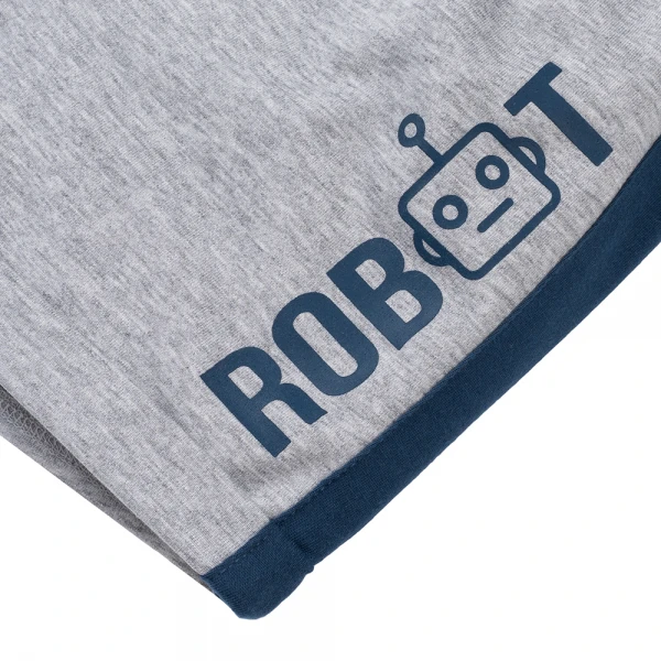 Bộ polo cà vạt bé trai ngắn Animo HN1225029 (1-6Y, Trắng-xám)