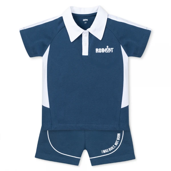 Bộ polo bé trai ngắn Animo HN1225032 (1-6Y, Dương-dương)
