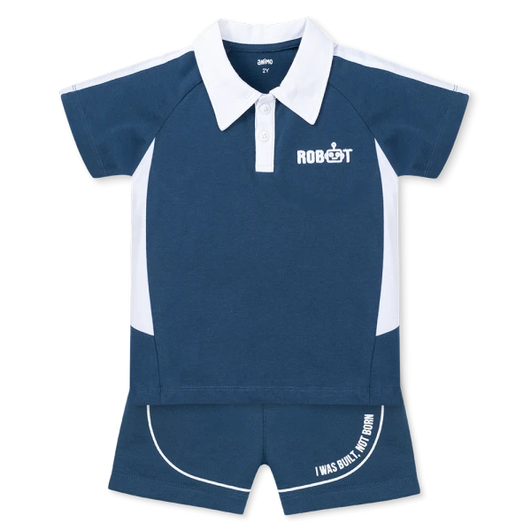 Bộ polo bé trai ngắn Animo HN1225032 (1-6Y, Dương-dương)