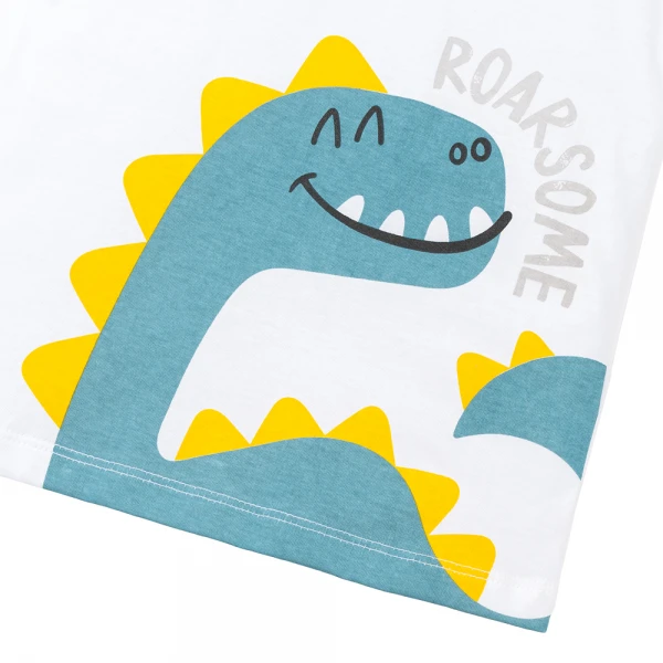 Bộ bé trai ngắn Animo Easy HN0126030 (1-4Y, Trắng-lá)