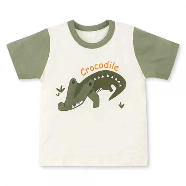 Bộ bé trai ngắn Animo Easy HN0126033 (1-4Y, Kem-rêu)