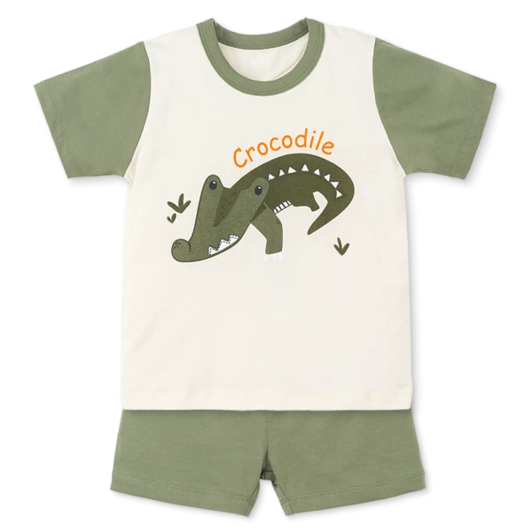 Bộ bé trai ngắn Animo Easy HN0126033 (1-4Y, Kem-rêu)