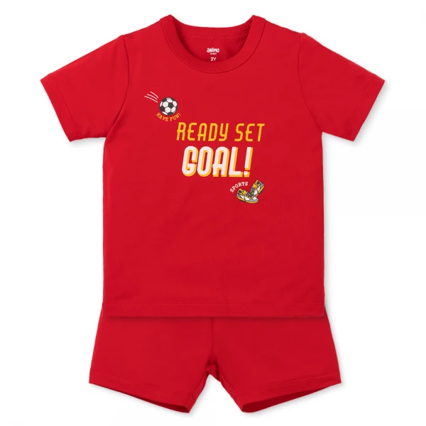 Bộ bé trai ngắn Animo Easy HN0126040 (1-4Y, Đỏ)