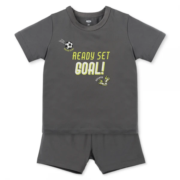 Bộ bé trai ngắn Animo Easy HN0126041 (1-4Y, Xám đậm)