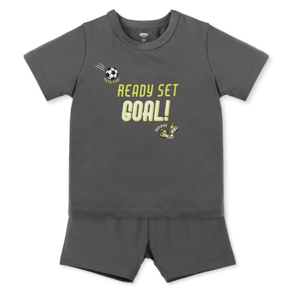 Bộ bé trai ngắn Animo Easy HN0126041 (1-4Y, Xám đậm)