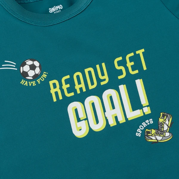 Bộ bé trai ngắn Animo Easy HN0126042 (1-4Y, Lá đậm)