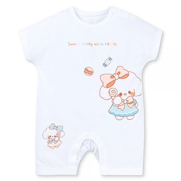 Bodysuit bé gái đùi BST candy Animo VD0825038 (0-12M, Trắng, NN02)