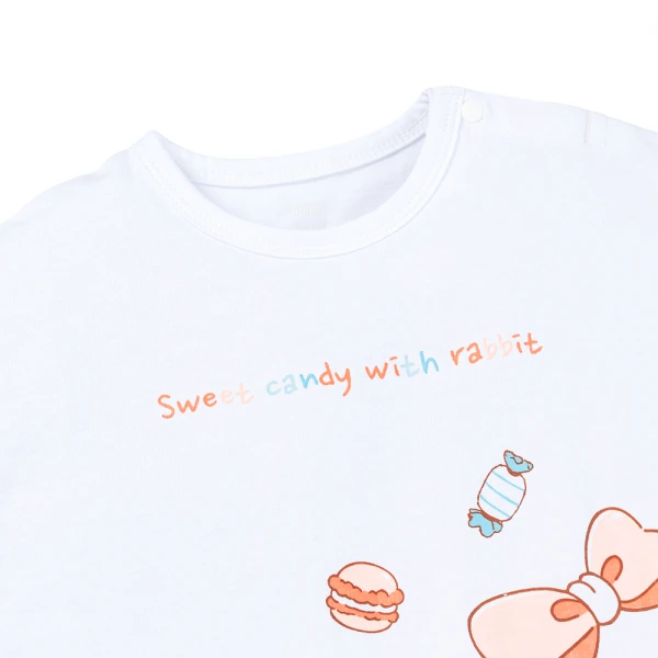 Bodysuit bé gái đùi BST candy Animo VD0825038 (0-12M, Trắng, NN02)