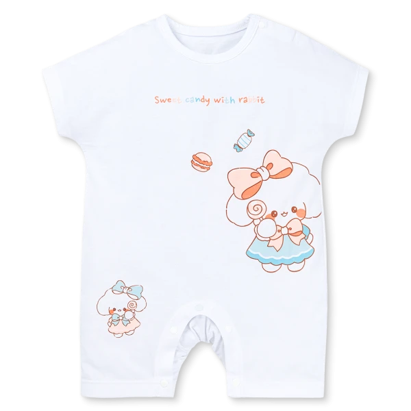 Bodysuit bé gái đùi BST candy Animo VD0825038 (0-12M, Trắng, NN02)