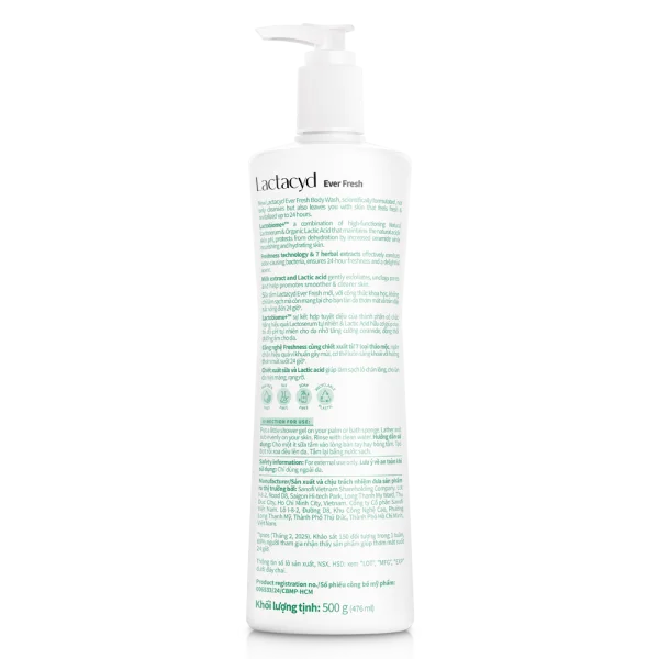 Sữa tắm Lactacyd Ever Fresh 500g
