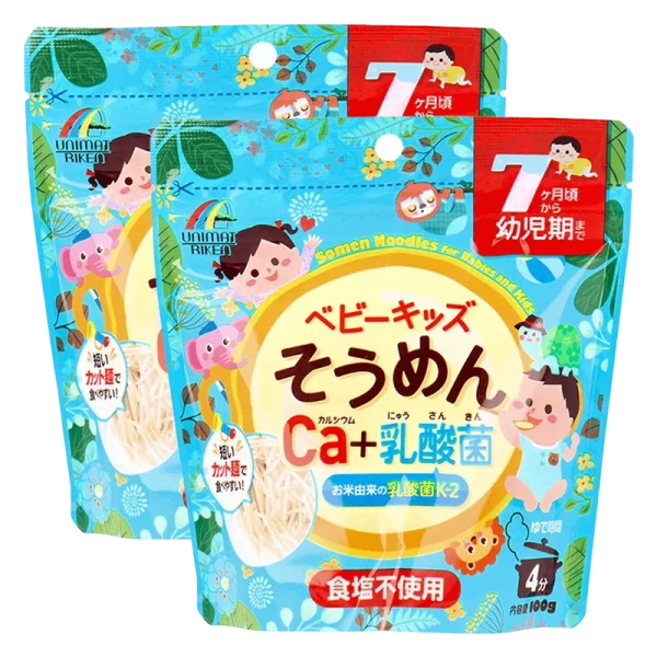 Combo 2 Mỳ somen Canxi và lợi khuẩn Unimat Riken (thực phẩm bổ sung)