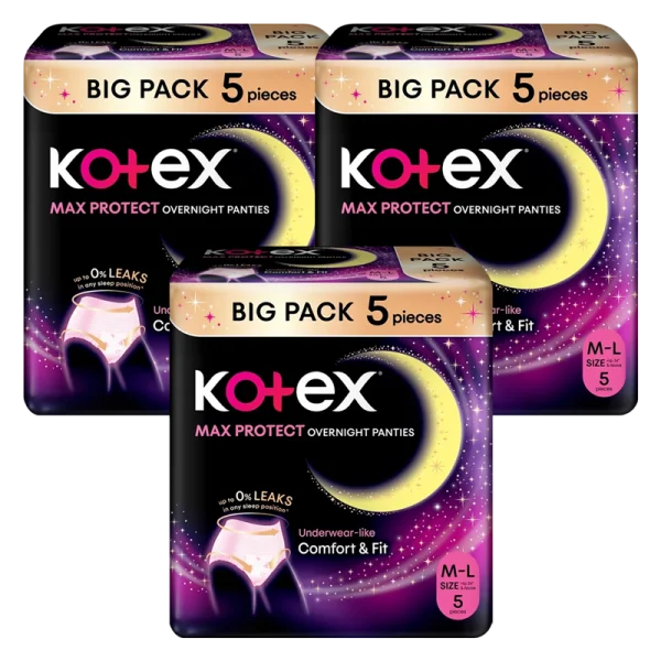 Combo 3 Băng vệ sinh quần Kotex L (5 miếng) (Giao bao b&igrave; ngẫu nhi&ecirc;n)