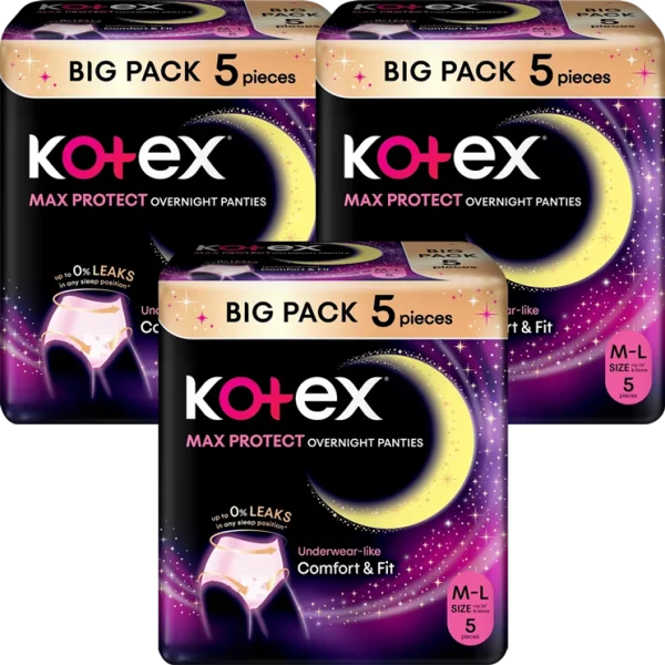 Combo 3 Băng vệ sinh quần Kotex L (5 miếng) (Giao bao bì ngẫu nhiên)