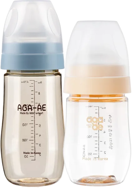 Combo 1 Bình sữa PPSU Aga-ae 180ml (Vàng) và 1 Bình sữa PPSU Aga-ae 270ml (xanh)
