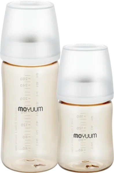 Combo 1 Bình sữa Moyuum thế hệ 3 PPSU 270ml (Beige, mẫu mới) và 1 Bình sữa Moyuum thế hệ 3 PPSU 170ml (Beige)