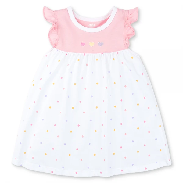 Đầm bé gái Animo Easy TX0226024 (1-4Y, Hồng-trắng, TT17)