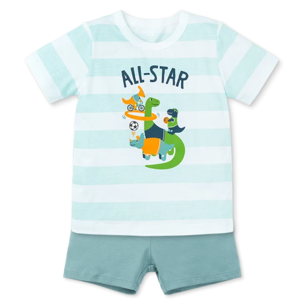 Bộ bé trai ngắn Animo Easy HN0526038 (1-4Y, Trắng-lá, TT10)