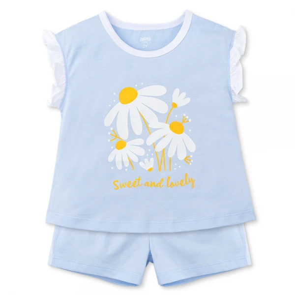 Bộ bé gái ngắn Animo Easy TX0226015 (1-4Y, Dương, TT02)